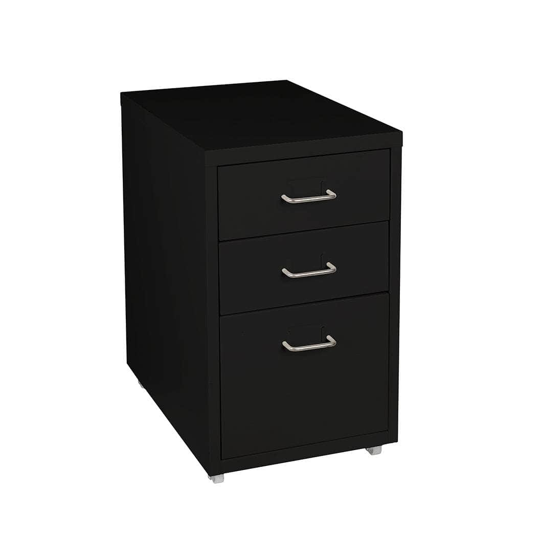 3 Drawer Office Drawers Cabinet Black