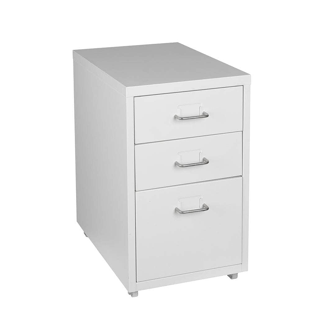 3 Drawer Office Drawers Cabinet White