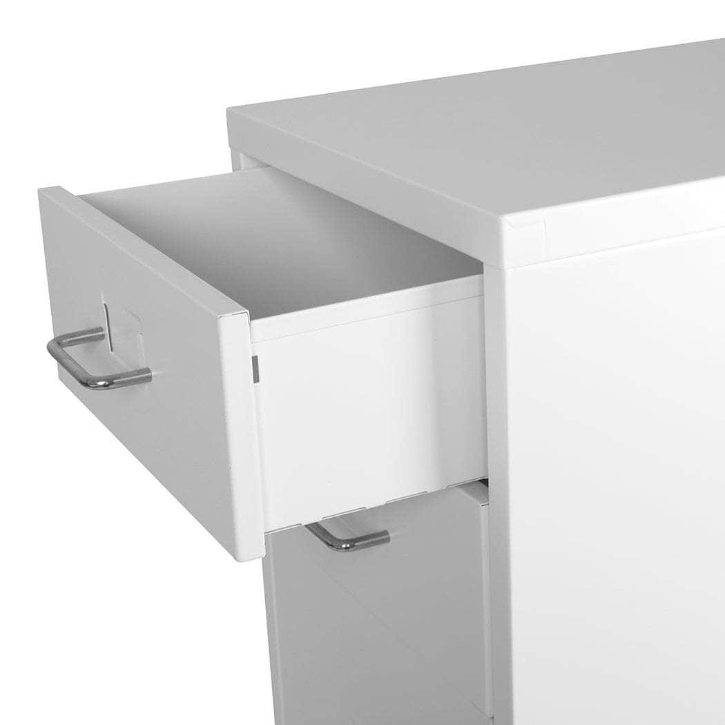 3 Drawer Office Drawers Cabinet White