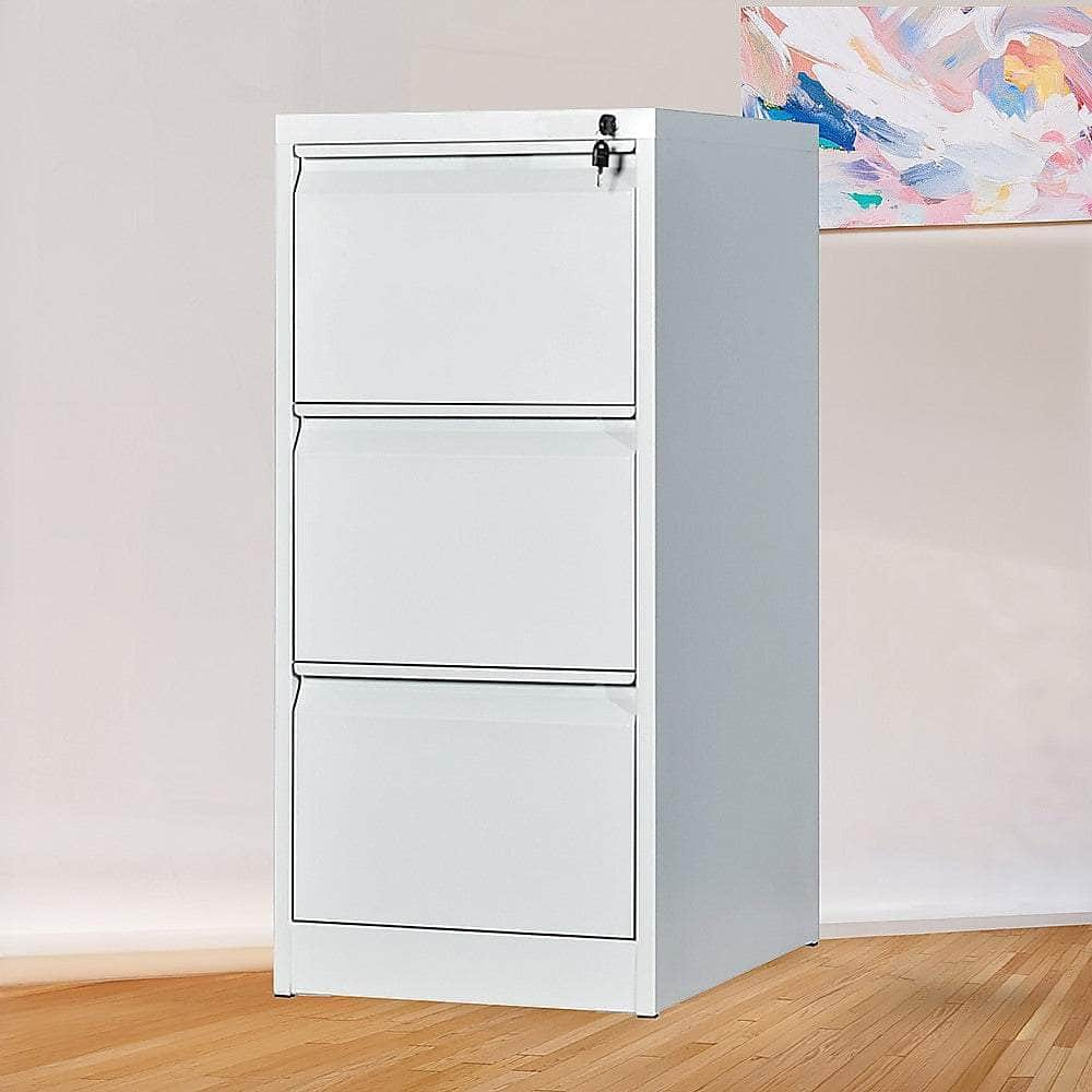 3-Drawer Shelf Office Gym Filing Storage Locker Cabinet