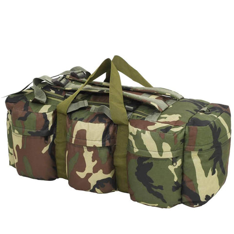 3-in-1 Army-Style Duffel Bag 120 L Camouflage