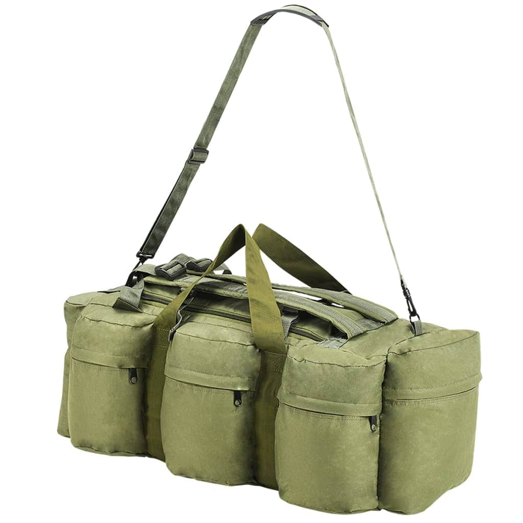 3-in-1 Army-Style Duffel Bag 120 L Olive Green