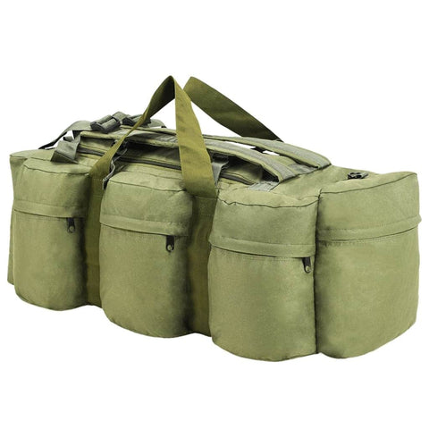 3-in-1 Army-Style Duffel Bag 120 L Olive Green