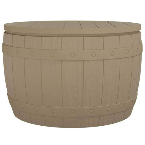 3-in-1 Light Brown Polypropylene Garden Storage Box