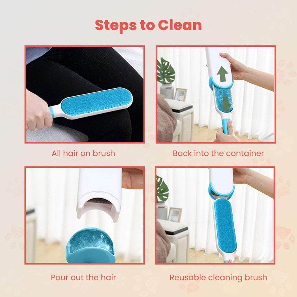 3-In-1 Pet Remover Brush Blue