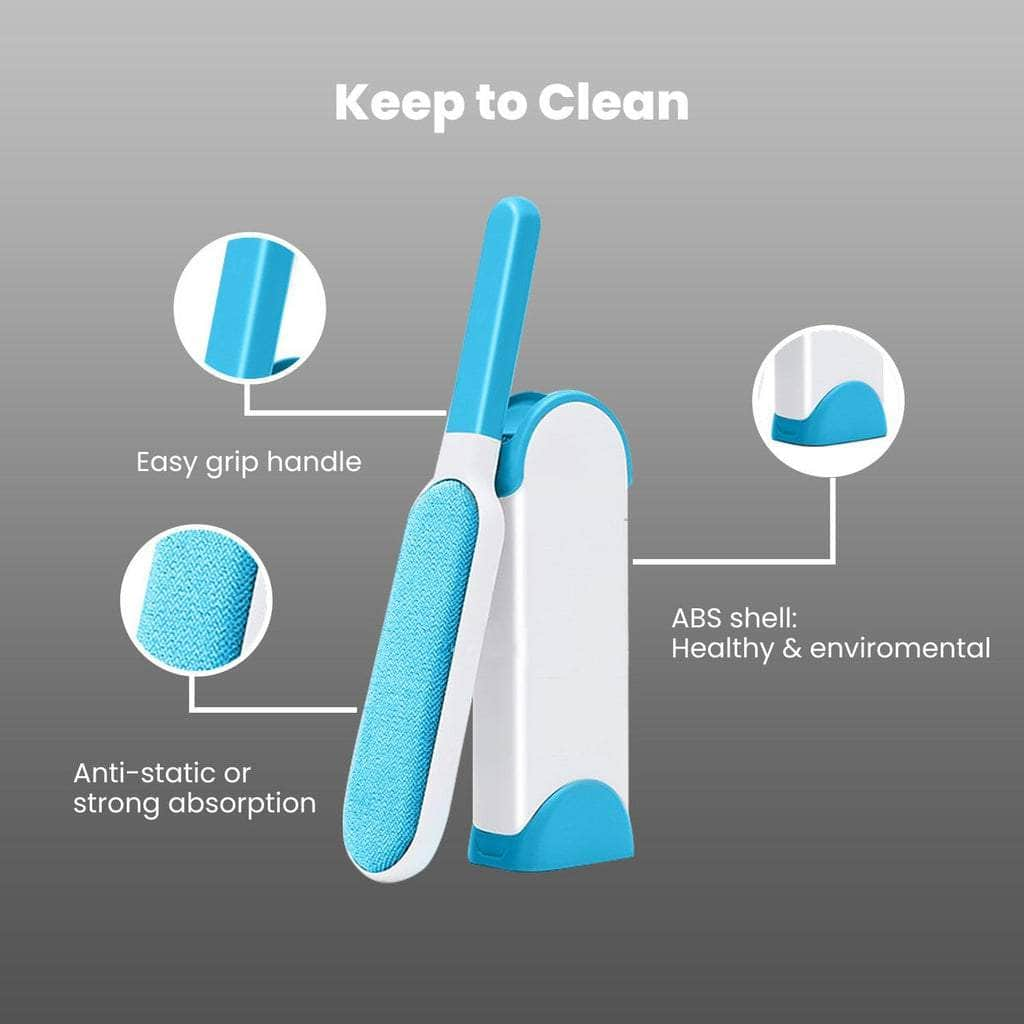 3-In-1 Pet Remover Brush Blue