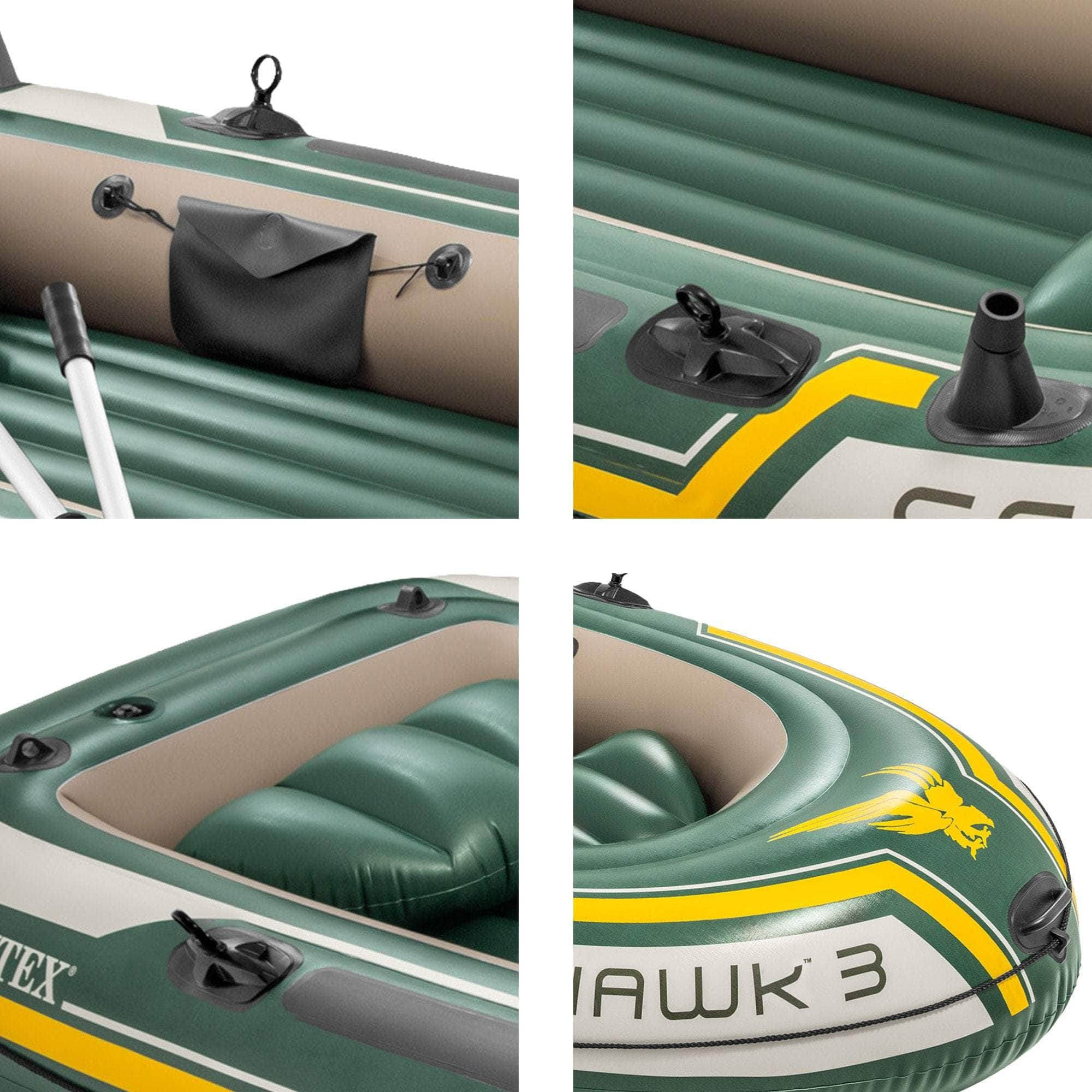 3 Inflatable Boat Set - 3-Person