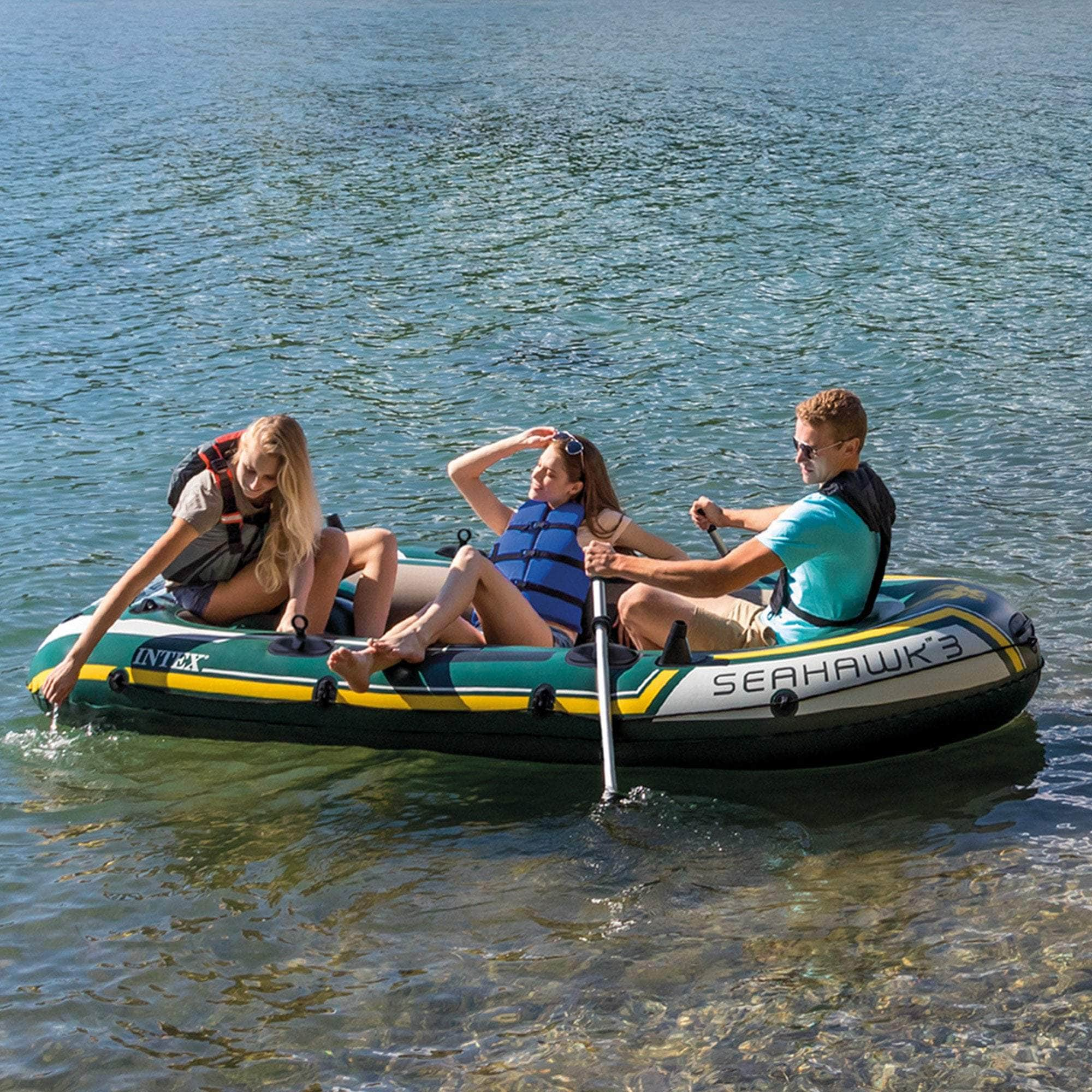 3 Inflatable Boat Set - 3-Person