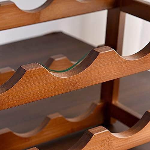 3-Layer Bamboo Wine Storage Rack (12 Bottles)