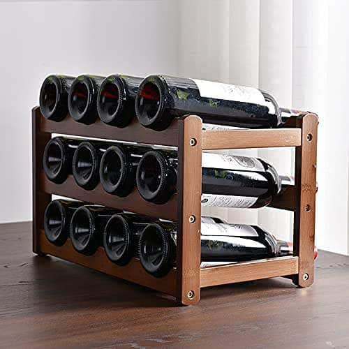 3-Layer Bamboo Wine Storage Rack (12 Bottles)