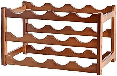 3-Layer Bamboo Wine Storage Rack (12 Bottles)