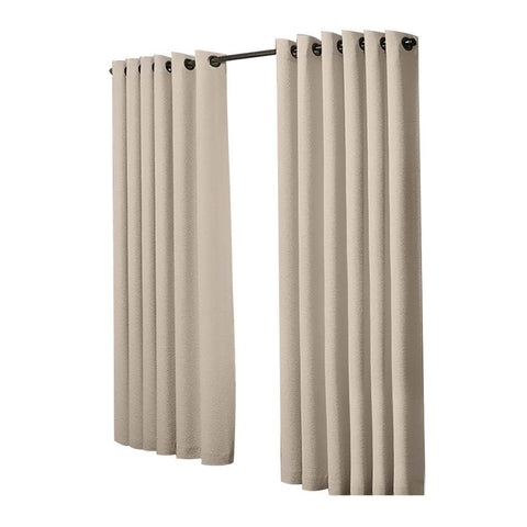 3 Layers Eyelet Blockout Curtains 240x230cm Beige