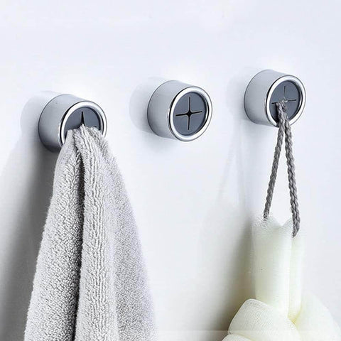 3 Pack Self Adhesive Round Towel Hooks For Kitchen And Bathroom