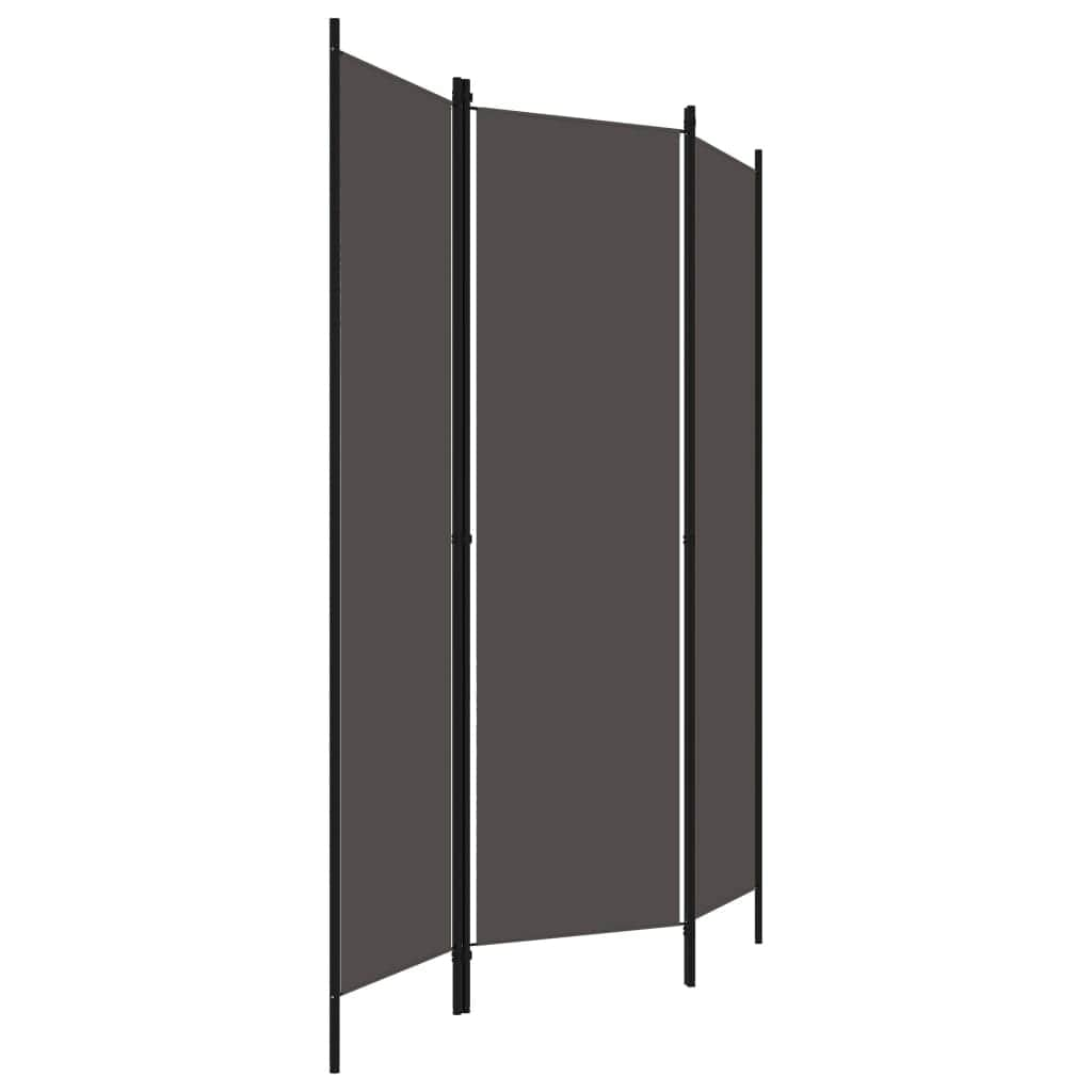 3-Panel Room Divider Anthracite