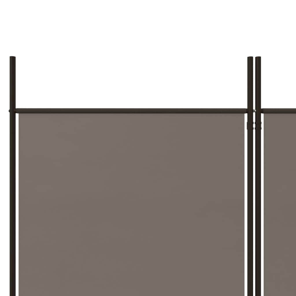 3-Panel Room Divider Anthracite Fabric