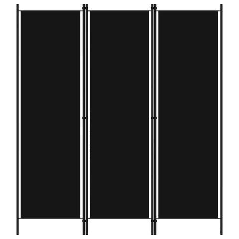 3-Panel Room Divider (Black)