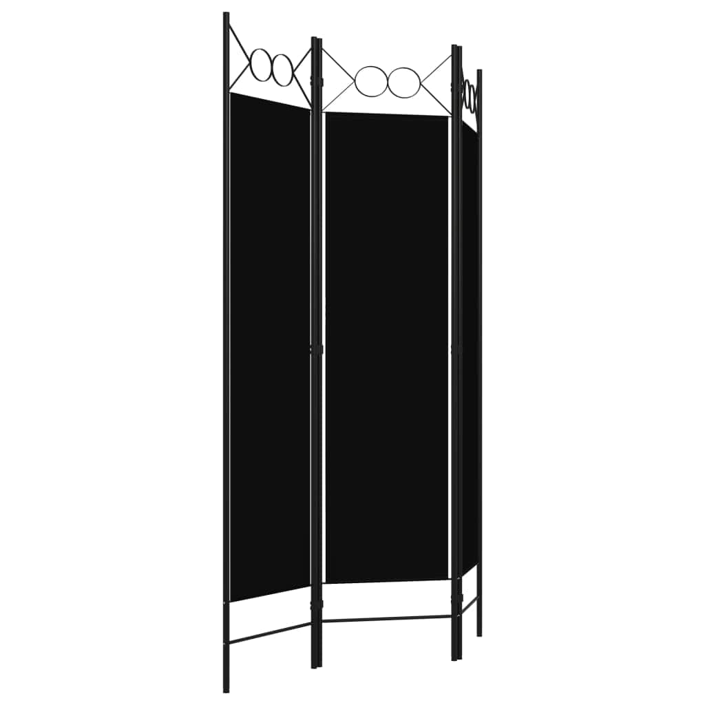 3-Panel Room Divider - Black