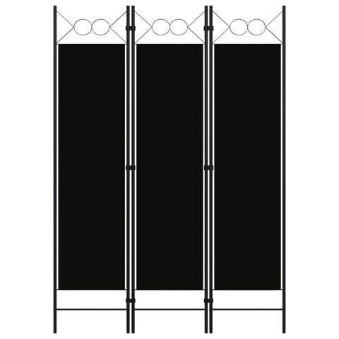 3-Panel Room Divider - Black