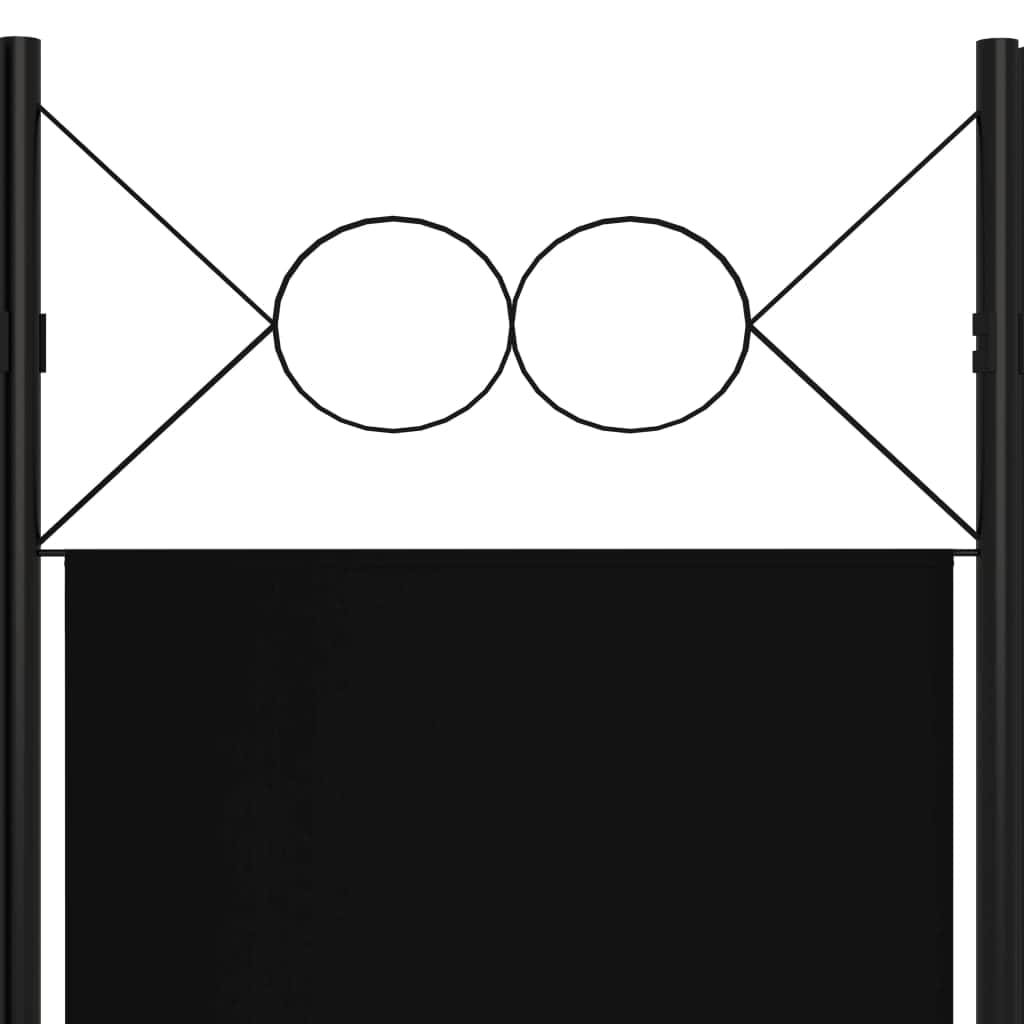 3-Panel Room Divider - Black