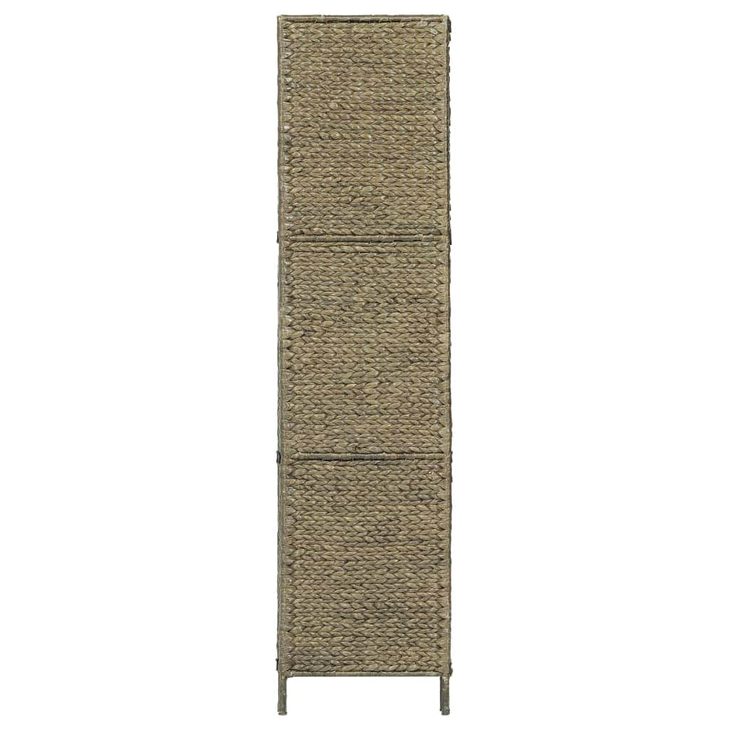 3-Panel Room Divider Brown Water Hyacinth