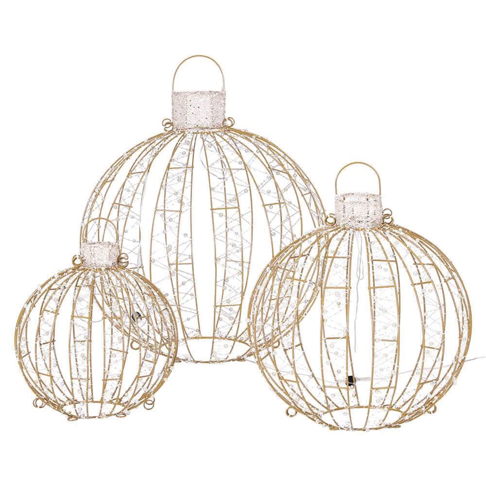 3 PCS Christmas Lights 360 LED Fairy Light Ball Decorations