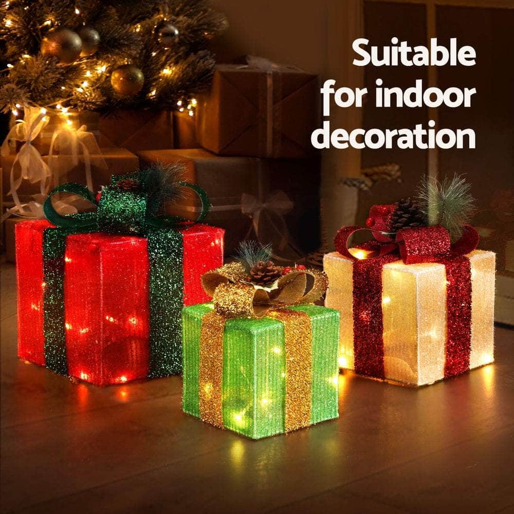 3 PCS Christmas Lights 60 LED Fairy Light Gift Box
