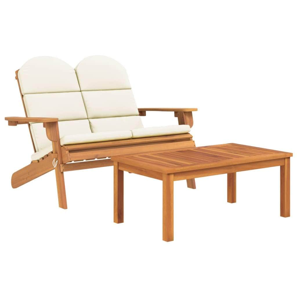 3-Piece Adirondack Garden Lounge in Solid Acacia