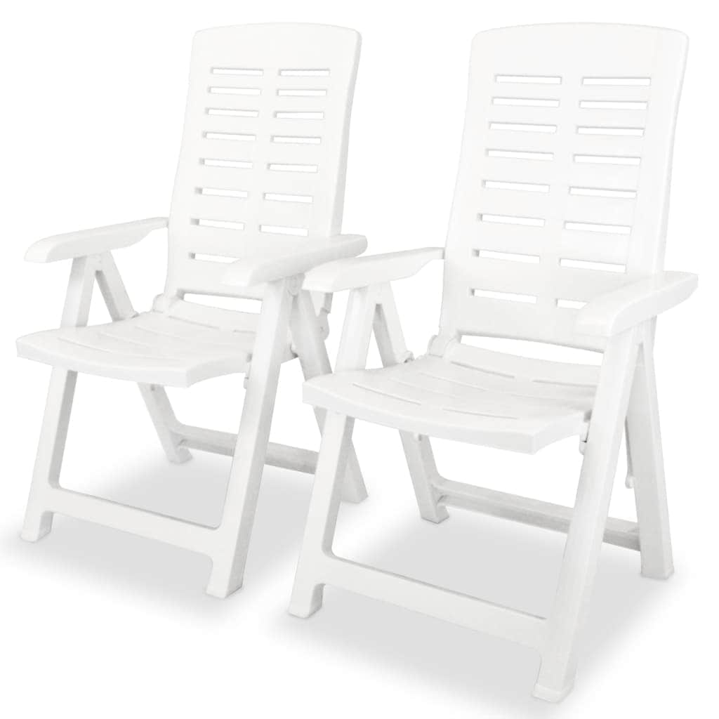 3 Piece Bistro Set Plastic White