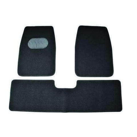 3-Piece Car Mat - Black [Carpet]