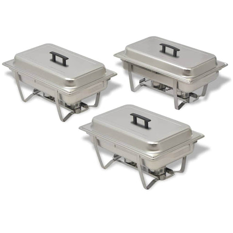 3 Piece Chafing Dish Set Stainless Steel