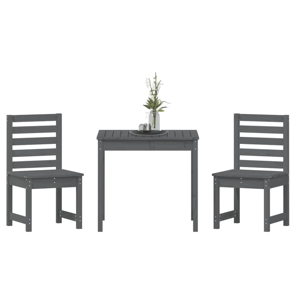 3-Piece Solid Wood Garden Bistro Set