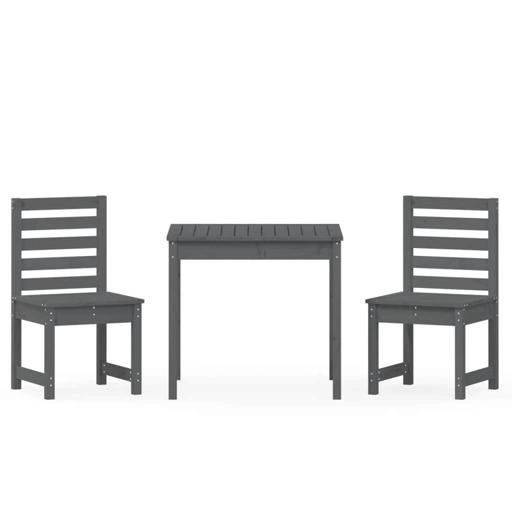 3-Piece Solid Wood Garden Bistro Set