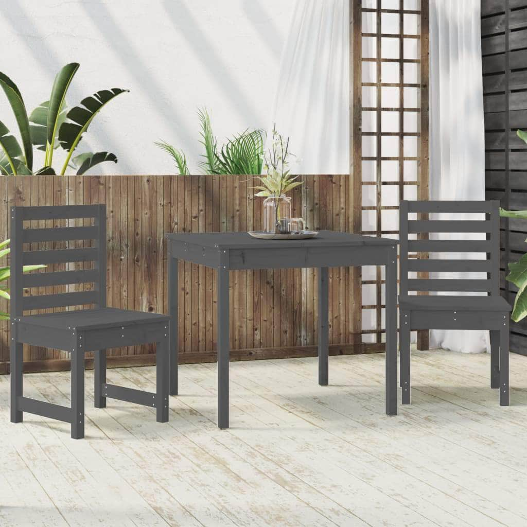 3-Piece Solid Wood Garden Bistro Set