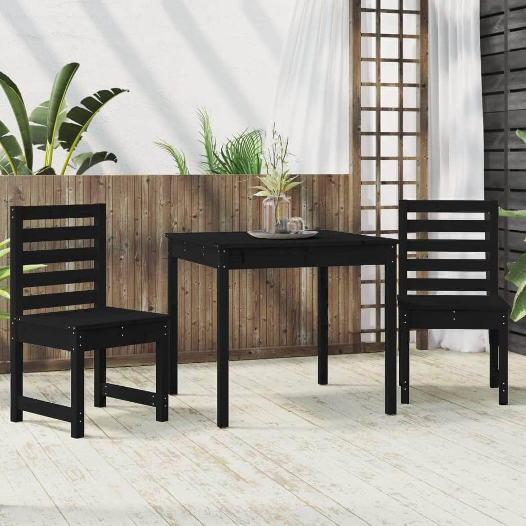 3-Piece Solid Wood Garden Bistro Set