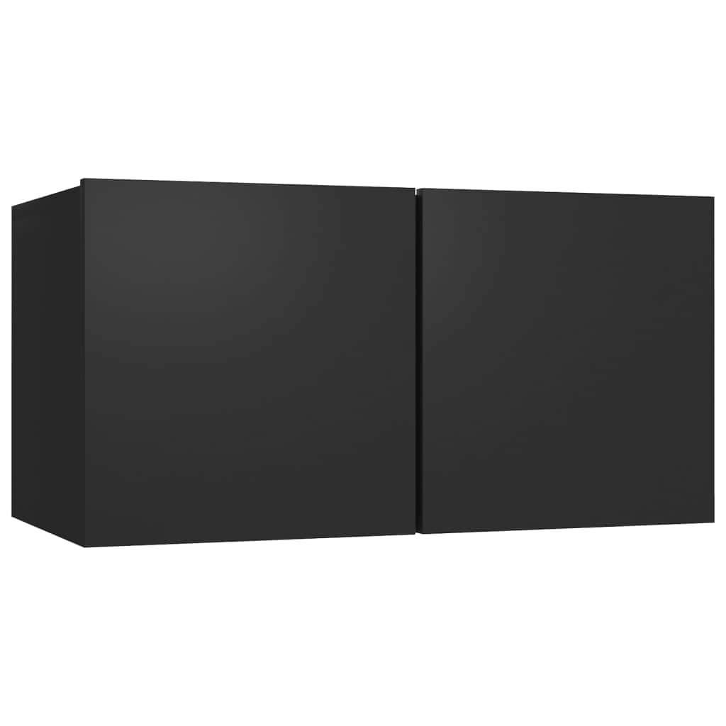 3 Piece TV Cabinet Set Black