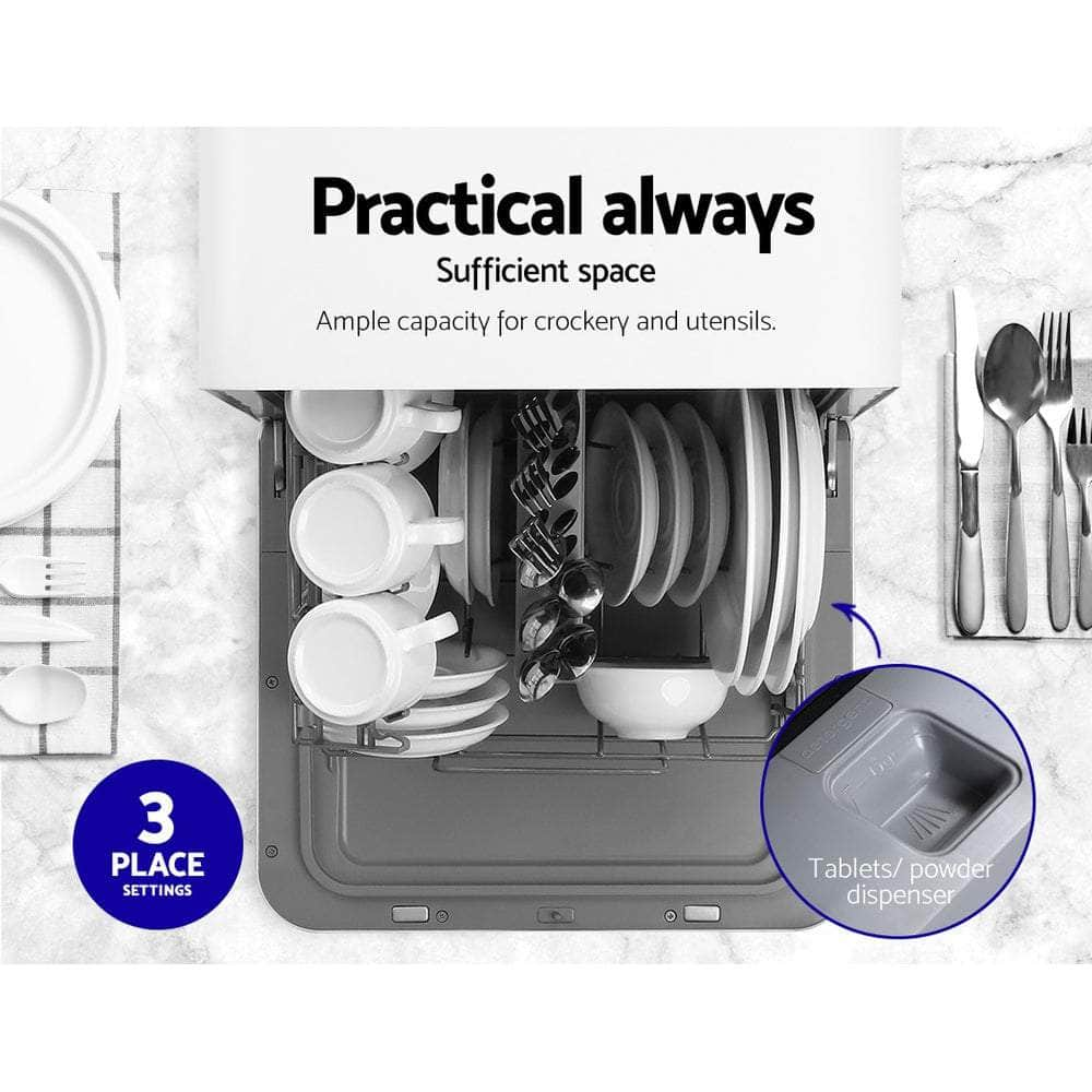 3 Place Settings Benchtop Dishwasher