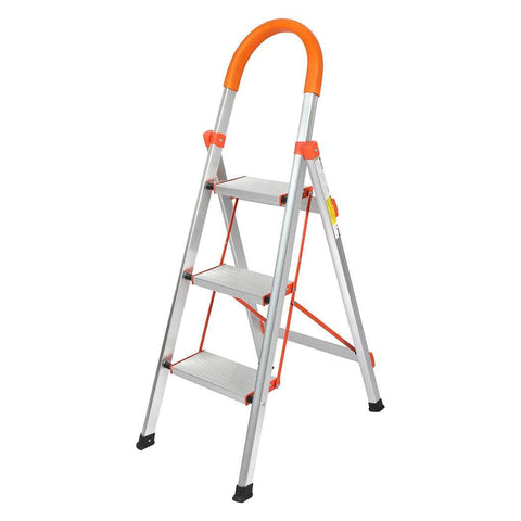 3 Step Ladder Multi-Purpose Folding Aluminium Lightweight Non Slip Platform