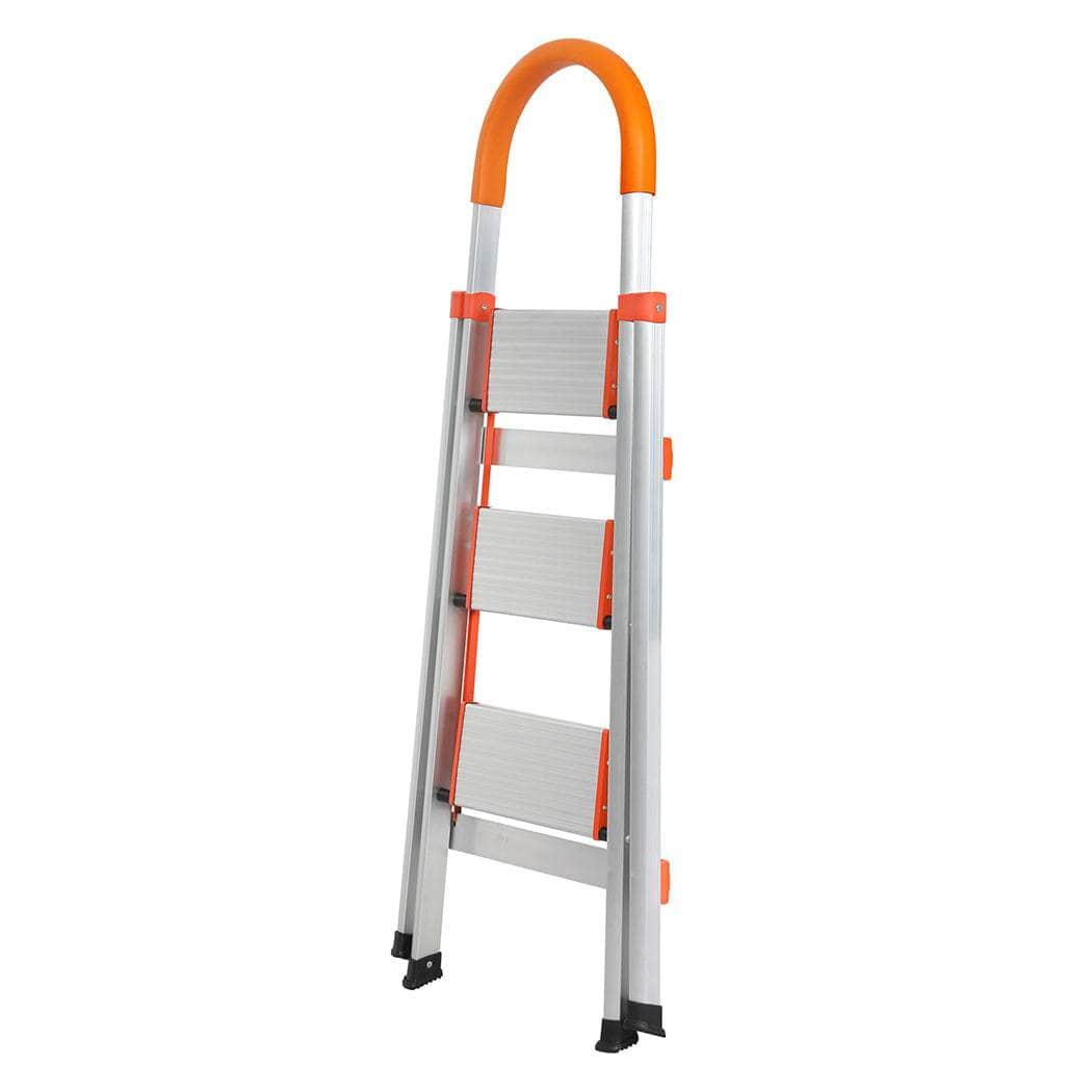 3 Step Ladder Multi-Purpose Folding Aluminium Lightweight Non Slip Platform