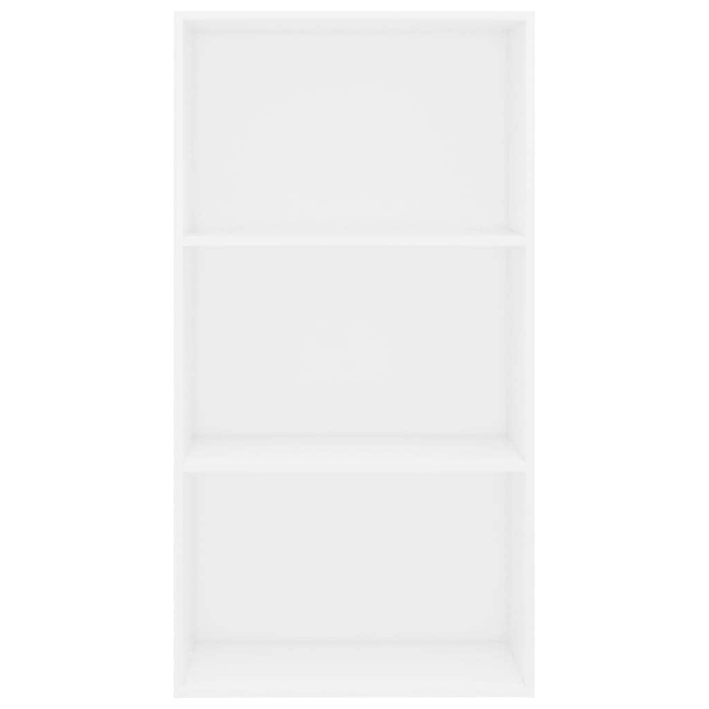 3-Tier Book Cabinet White Chipboard