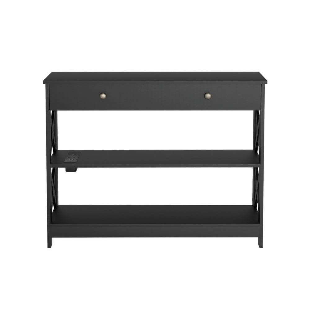 3-Tier Console Table with USB Outlets