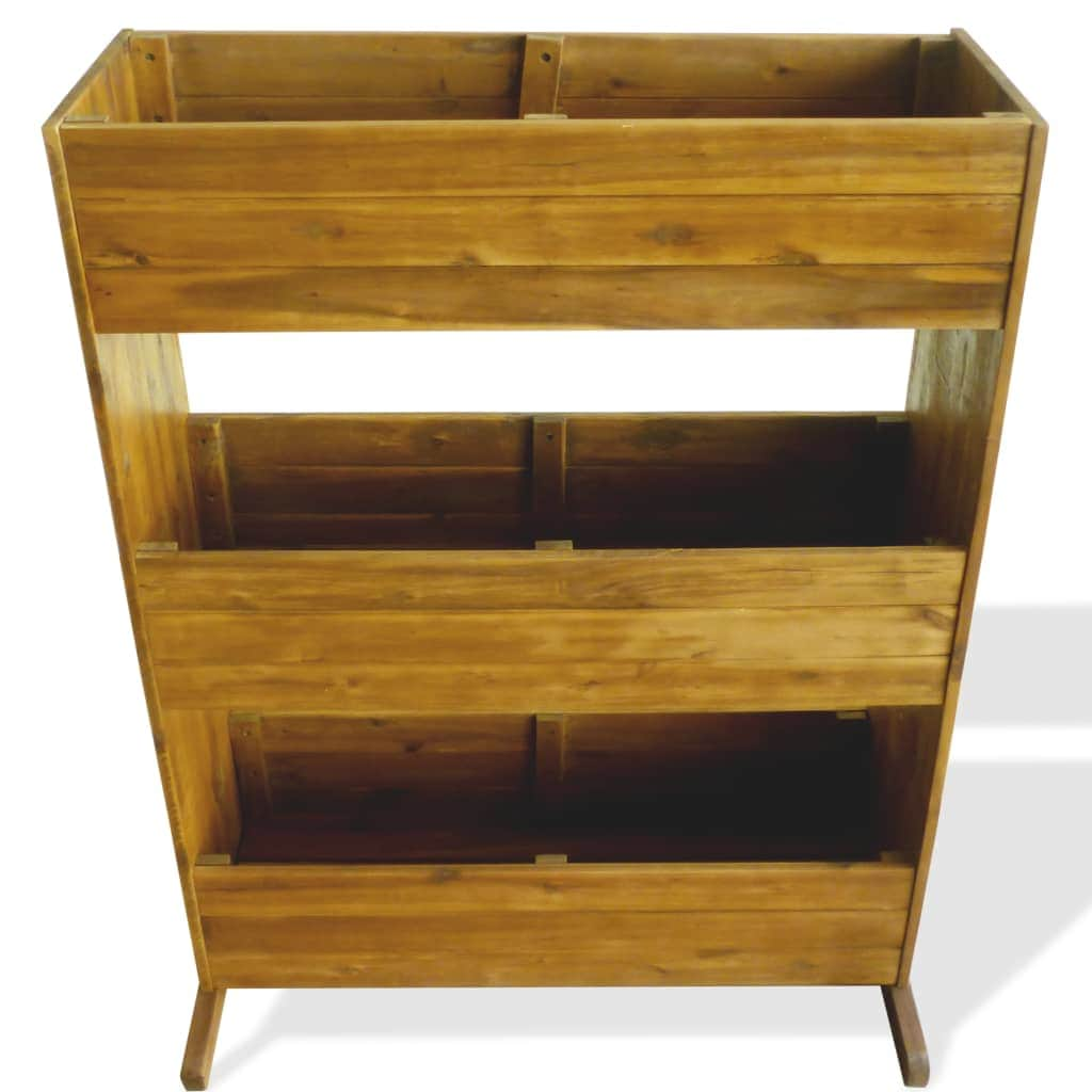 3-Tier Garden Planter Solid Acacia Wood