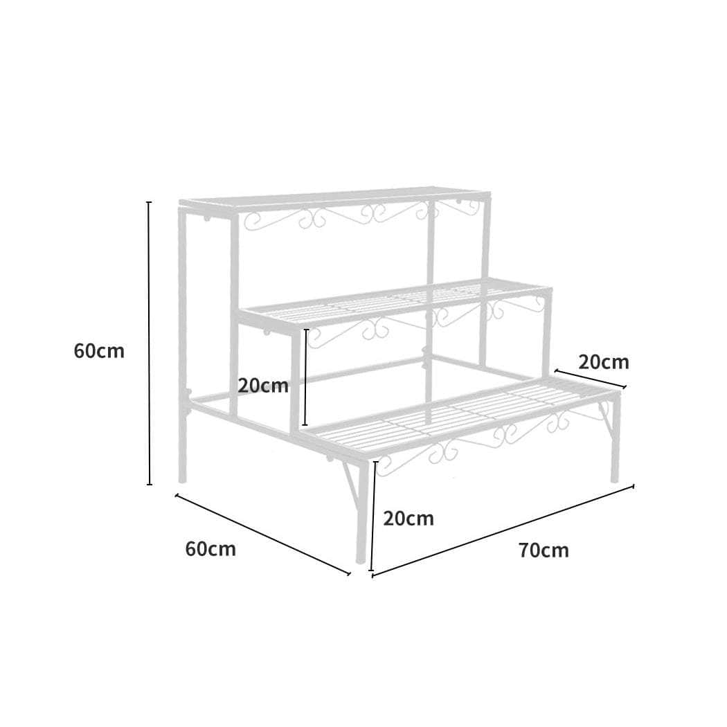 3 Tier Rectangle Metal Plant