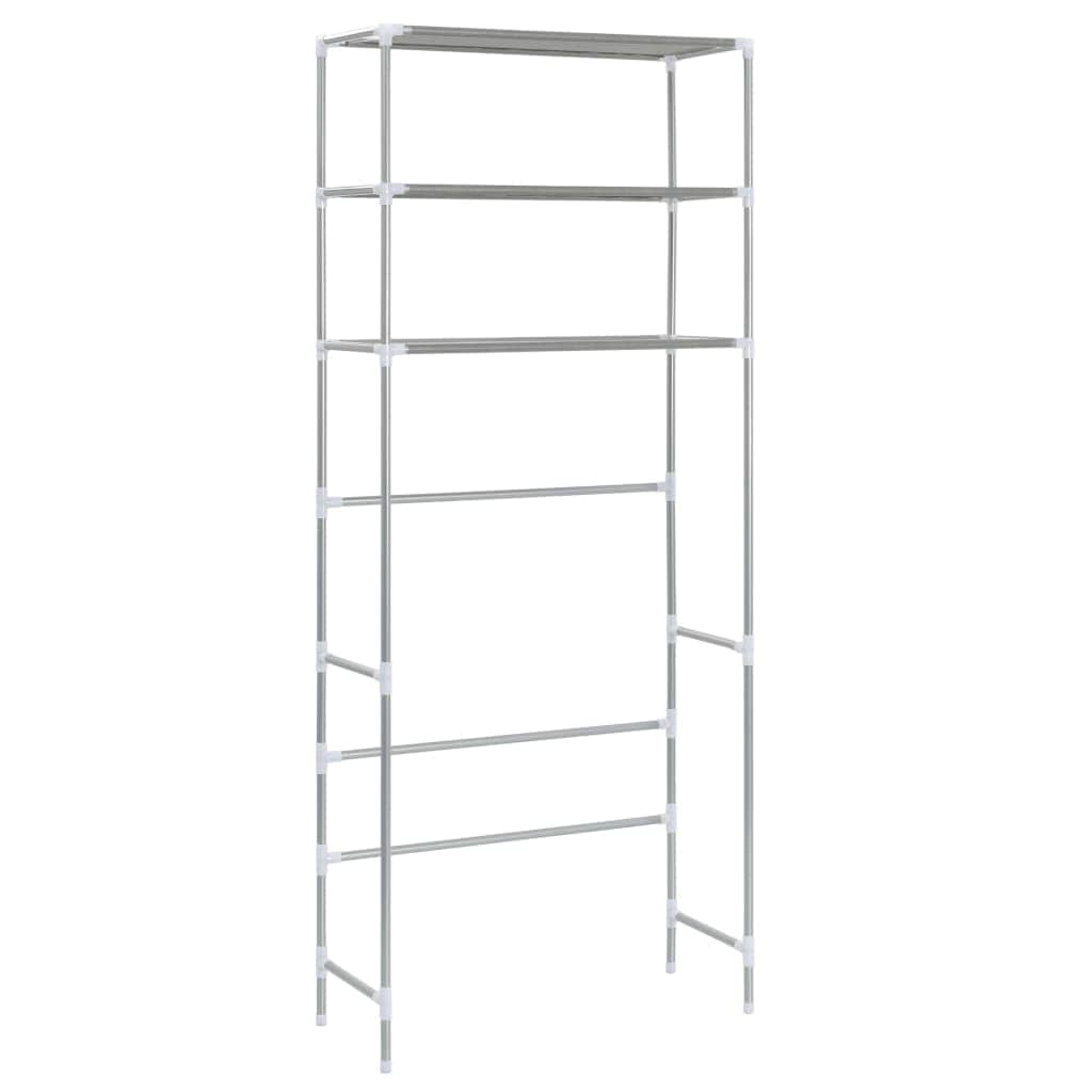 3-Tier Storage Rack over Laundry Machine Silver