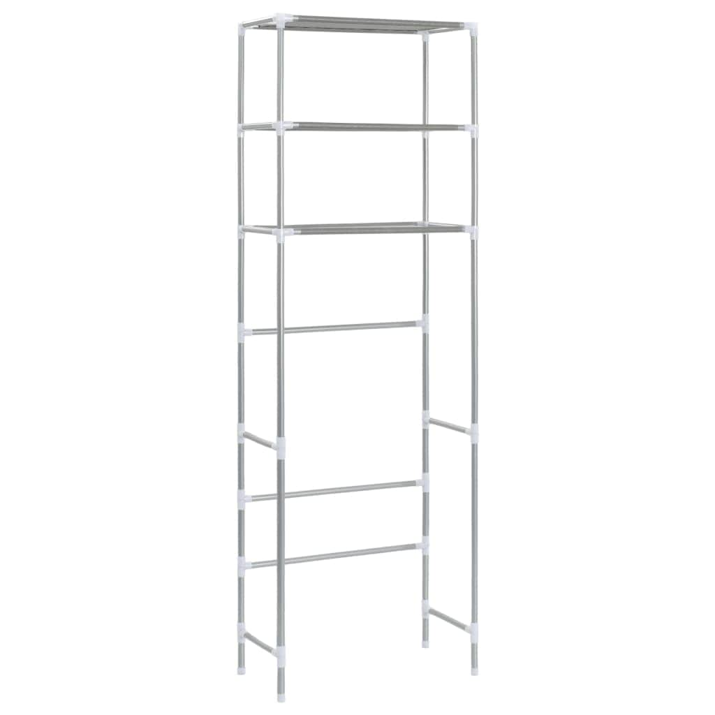 3-Tier Storage Rack over Toilet Silver