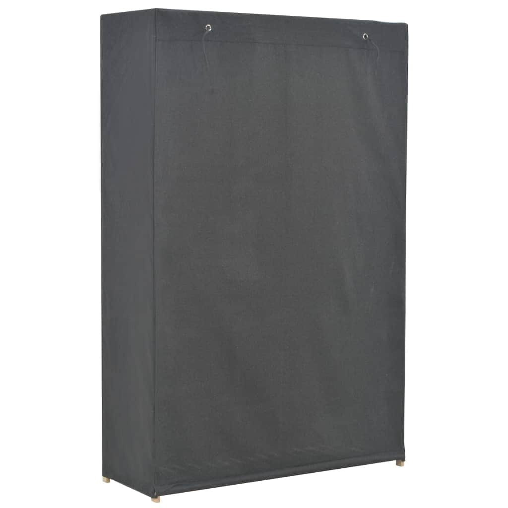 3-Tier Wardrobe Grey  Fabric