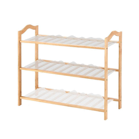 3 Tiers Bamboo Shoe Rack Storage 65cm