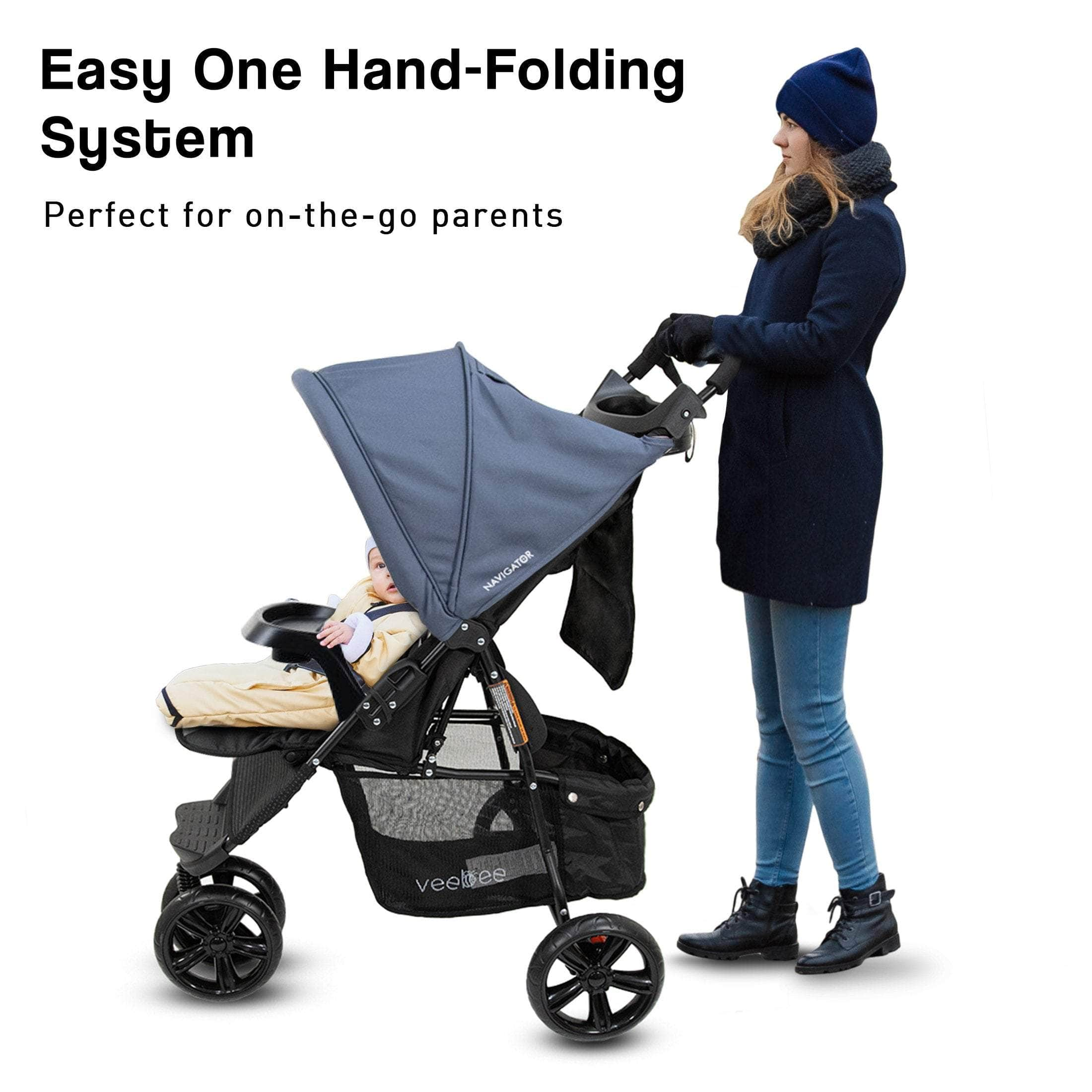 3-Wheel Navigator Stroller - Glacier