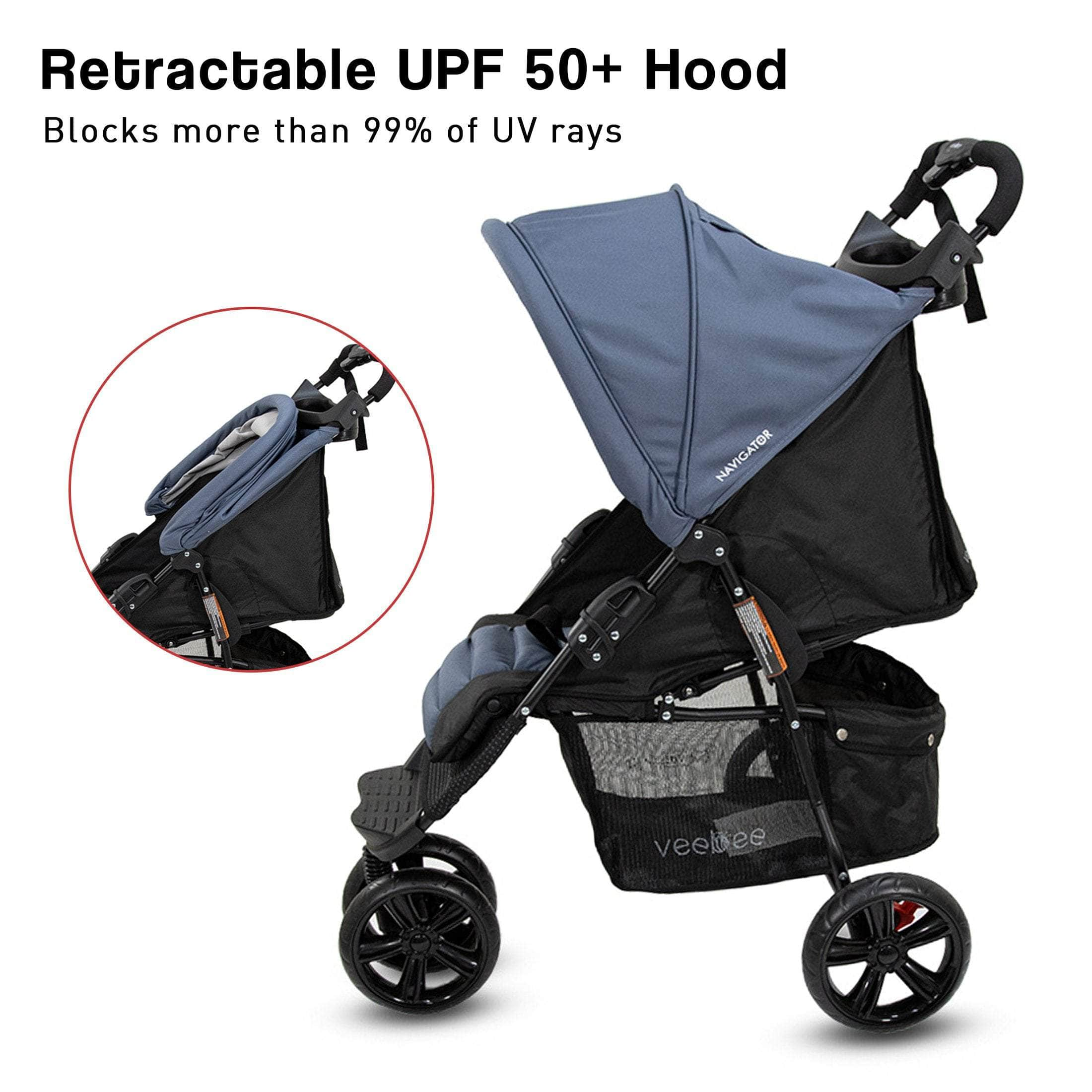 3-Wheel Navigator Stroller - Glacier