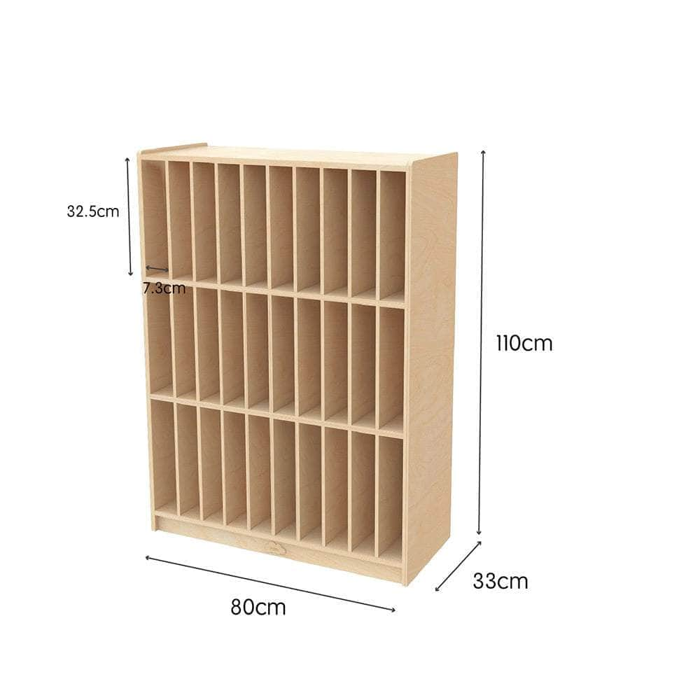 30 Cubby Vertical File Organiser Storage Cabinet