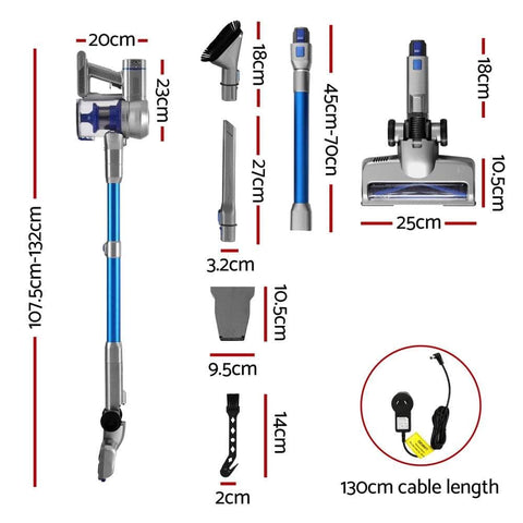 300W Stick Vacuum Cleaner Cordless Self-Standing